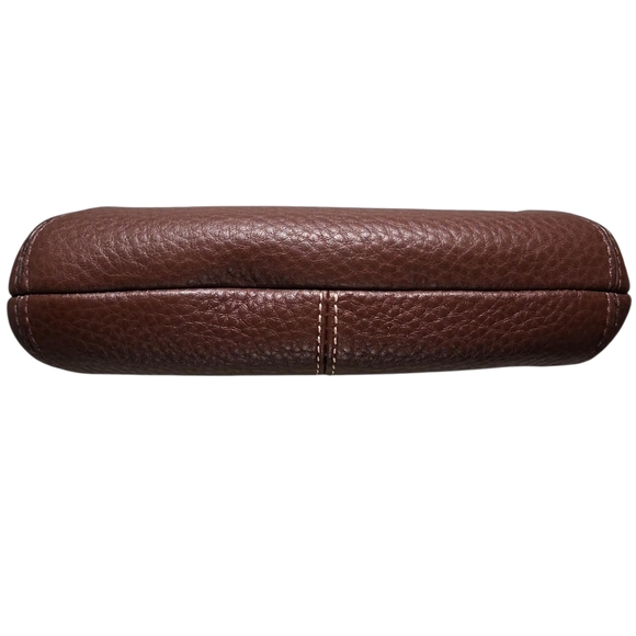 Coach Hamilton brown pebbled leather swingpack crossbody shoulder bag - Picture 5 of 12